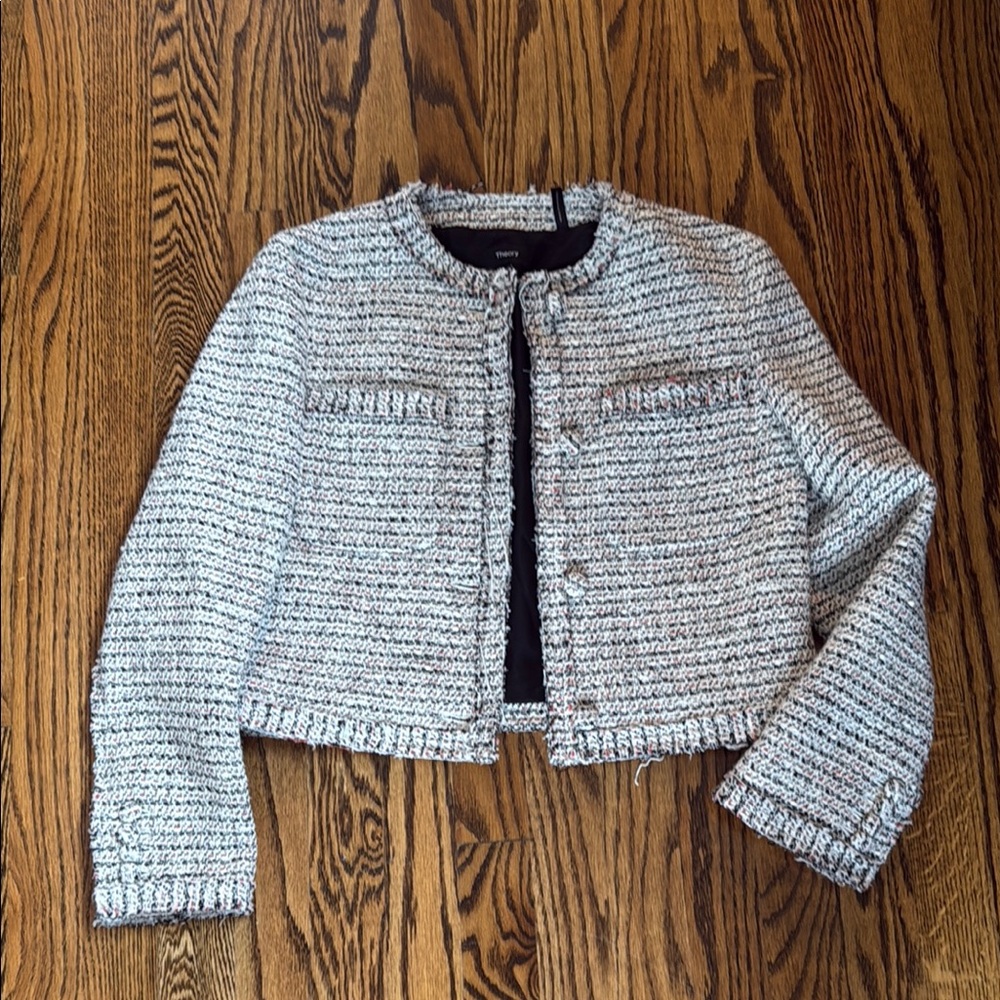 Theory tweed jacket size 2